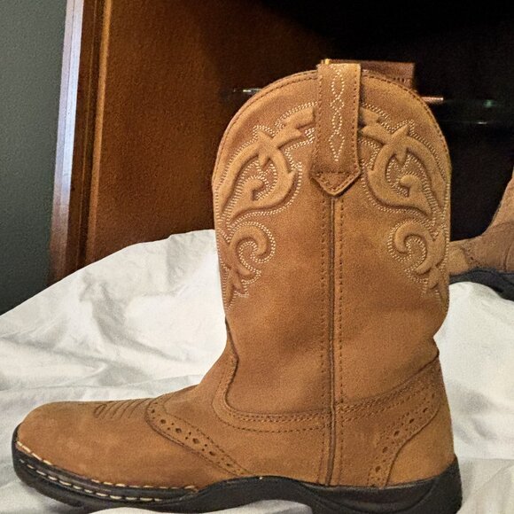 Women's Dan Post Leather Boots Size 8 Medium - Picture 7 of 8